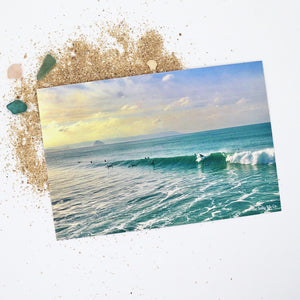 Surf featuring Morro Rock 4x6 Postcard