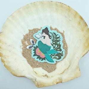 Reading Mermaid Sticker
